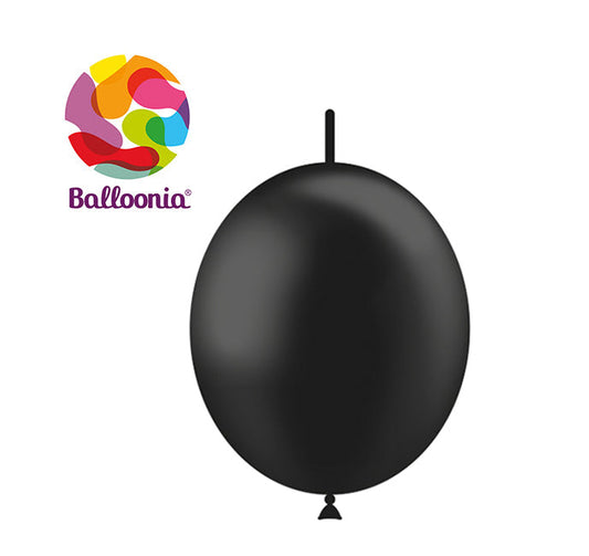 Balloonia 6" Decolink Metallic Black 100ct