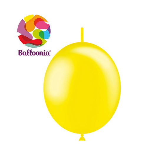 Balloonia 6" Decolink Metallic Latex Lemon 100ct