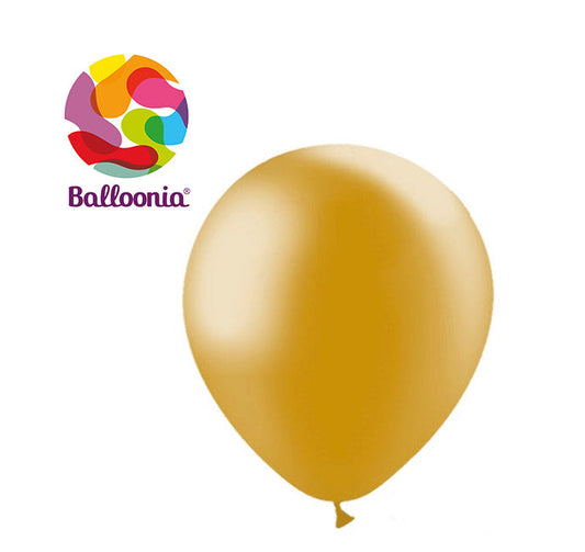 Balloonia 12" Latex Metallic Gold  50ct