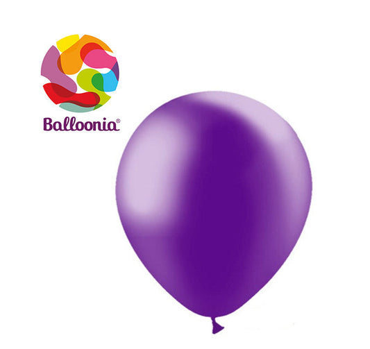 Balloonia 12" Latex Metallic Purple 50ct