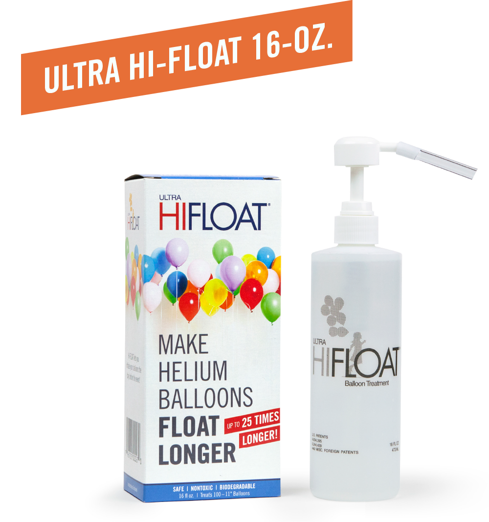 HI-SHINE 8oz Bottle with Sprayer - Latex Balloon Treatment