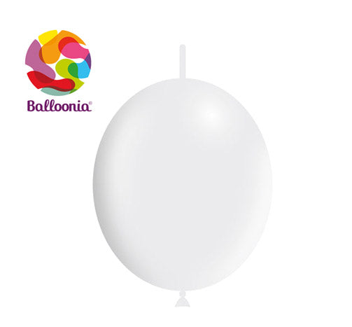 Balloonia 6" Decolink Metallic Latex White 100ct